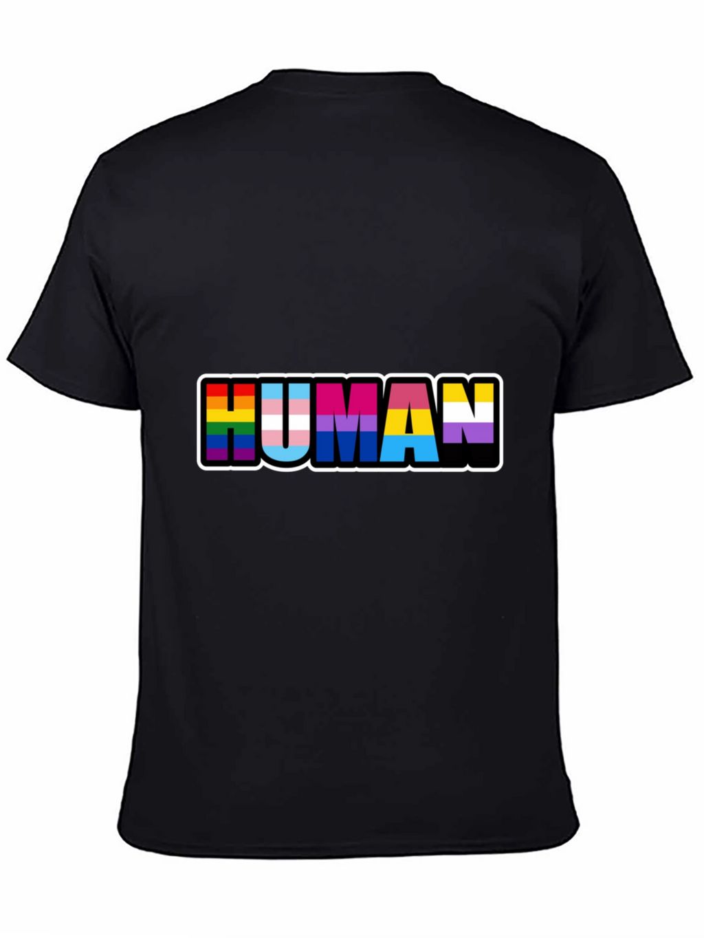 Human Pride T-Shirt Black LGBTQ+ Pride Tee