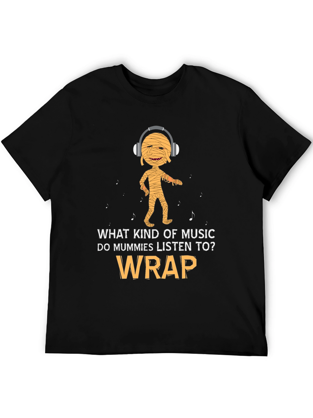 Mummy Wrap Music T-Shirt Halloween Funny Gift