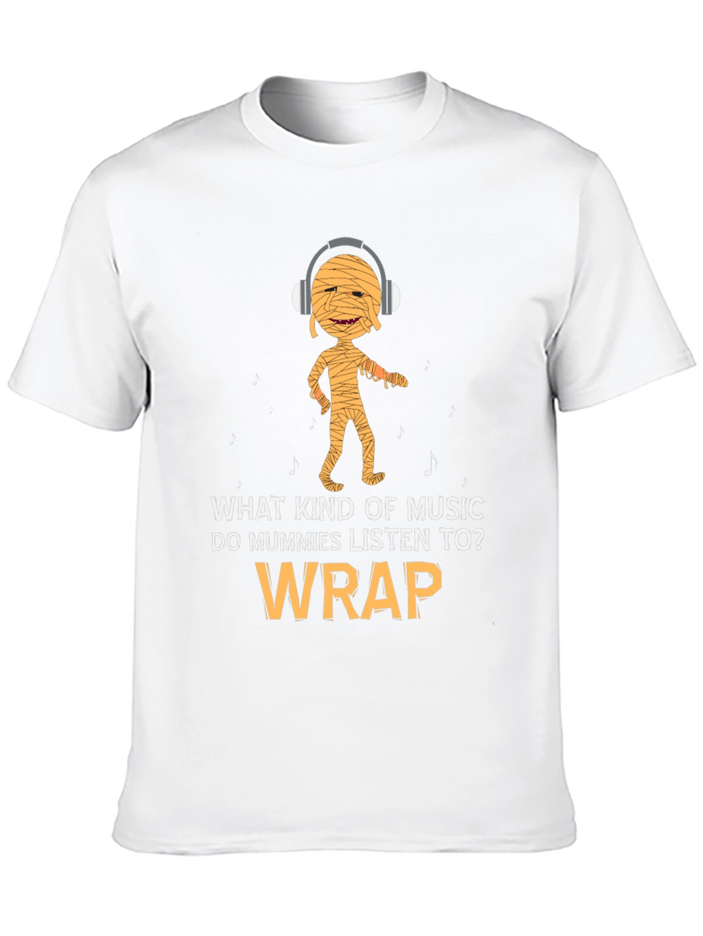Mummy Wrap Music T-Shirt Halloween Funny Gift