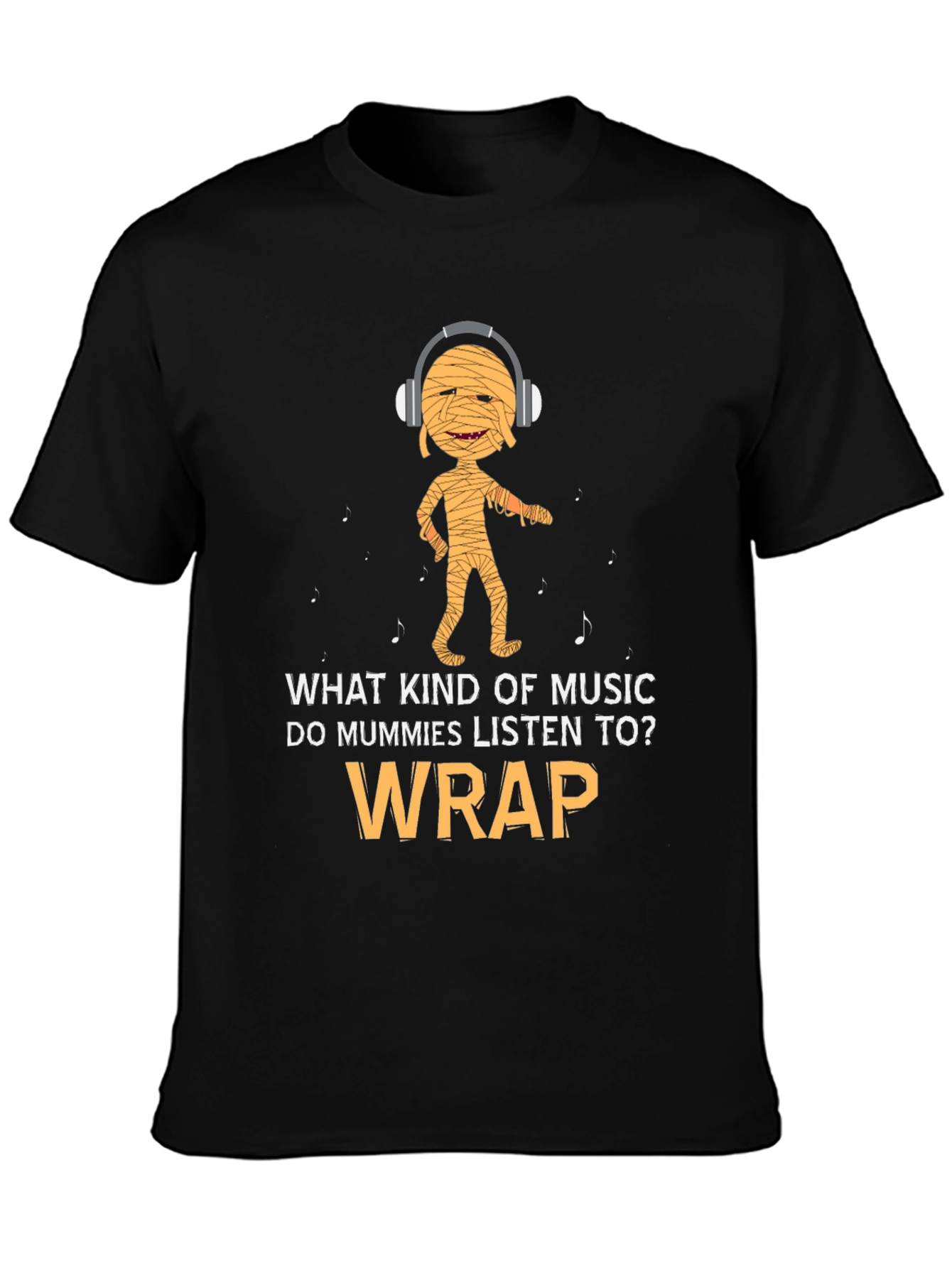 Mummy Wrap Music T-Shirt Halloween Funny Gift