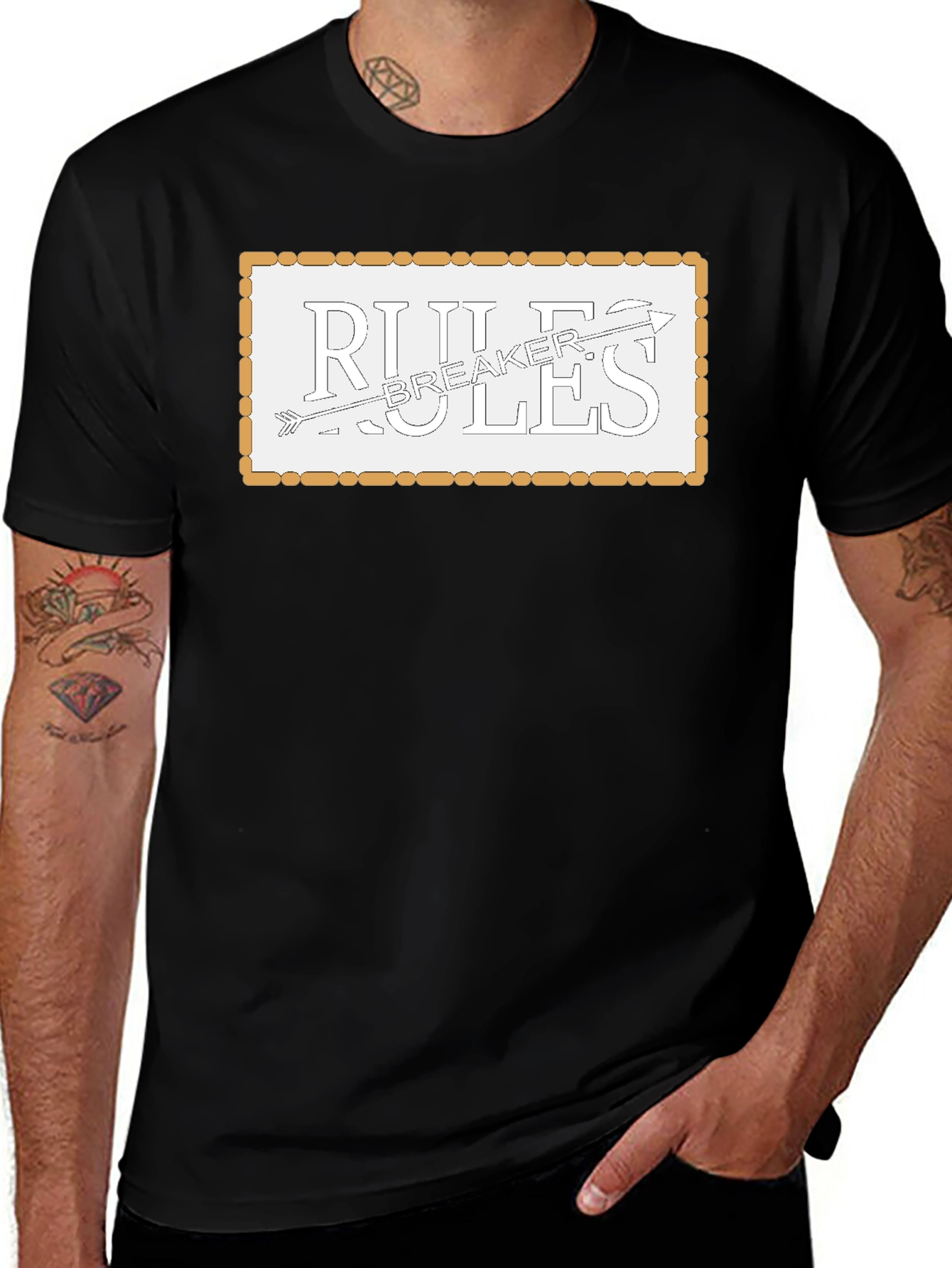 Rules Breaker Graphic Tee - Mens Black T-Shirt