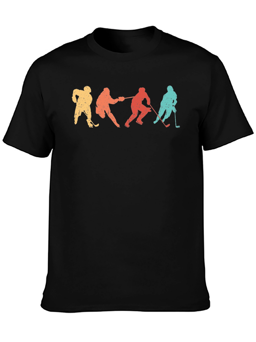 Retro Hockey Player Silhouette Graphic Tee