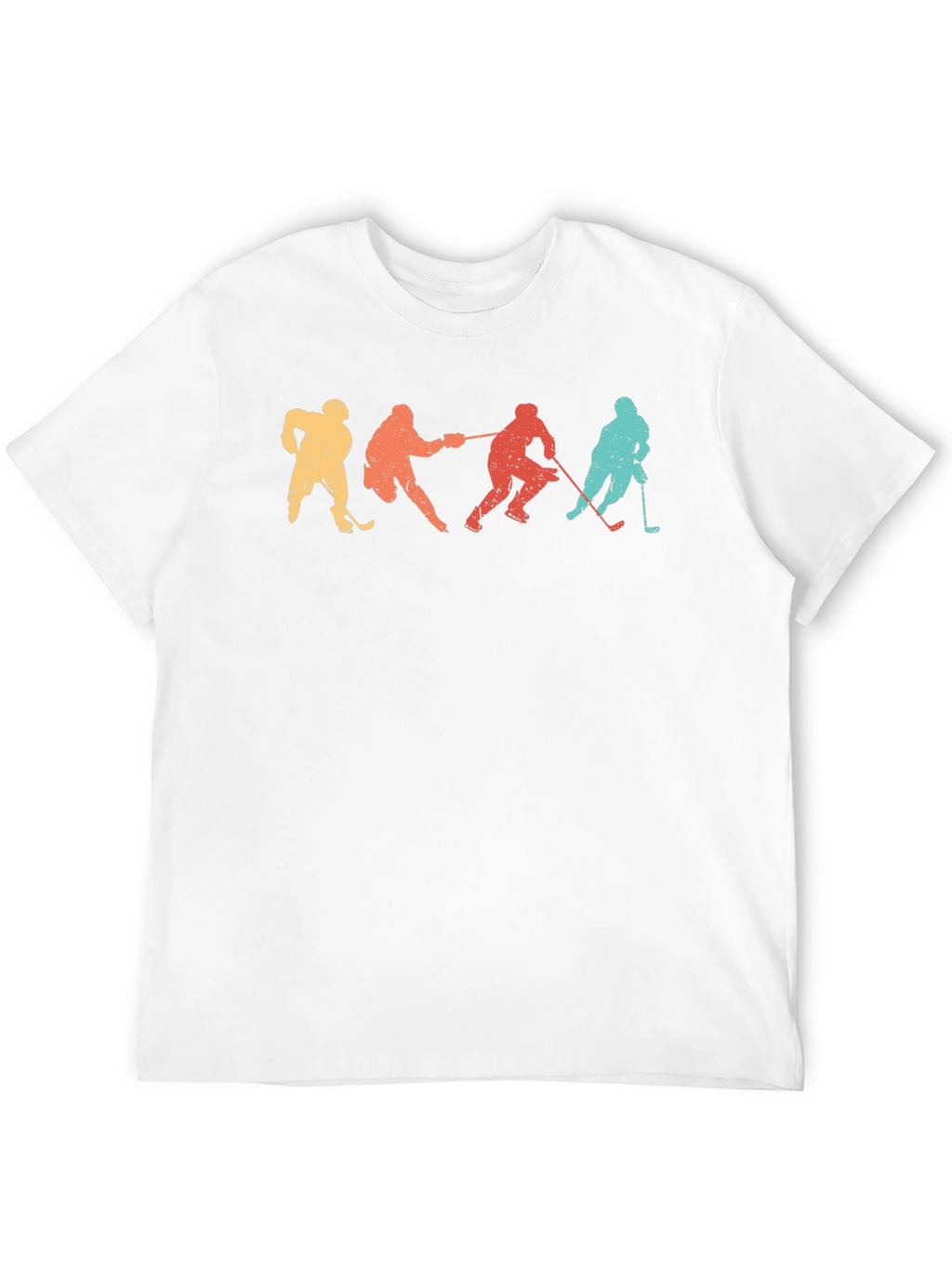 Retro Hockey Player Silhouette Graphic Tee