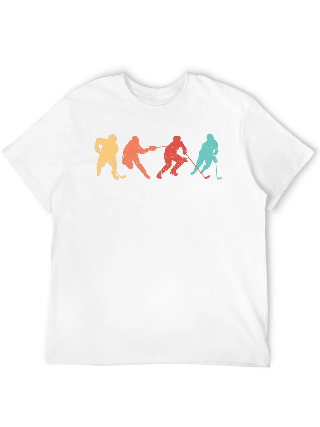 Retro Hockey Player Silhouette Graphic Tee