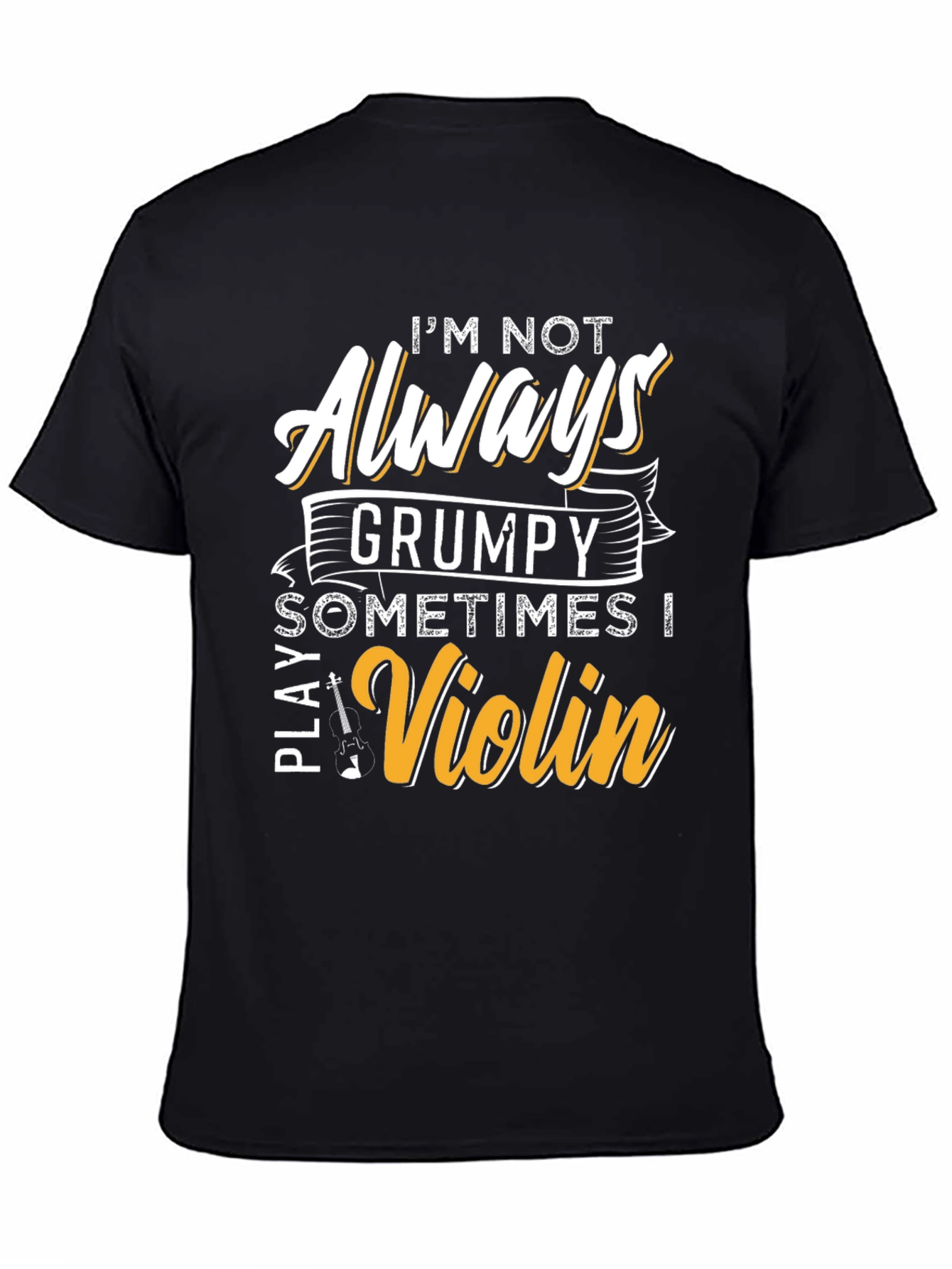 Grumpy Violinist Graphic Tee - Play Your Tune!