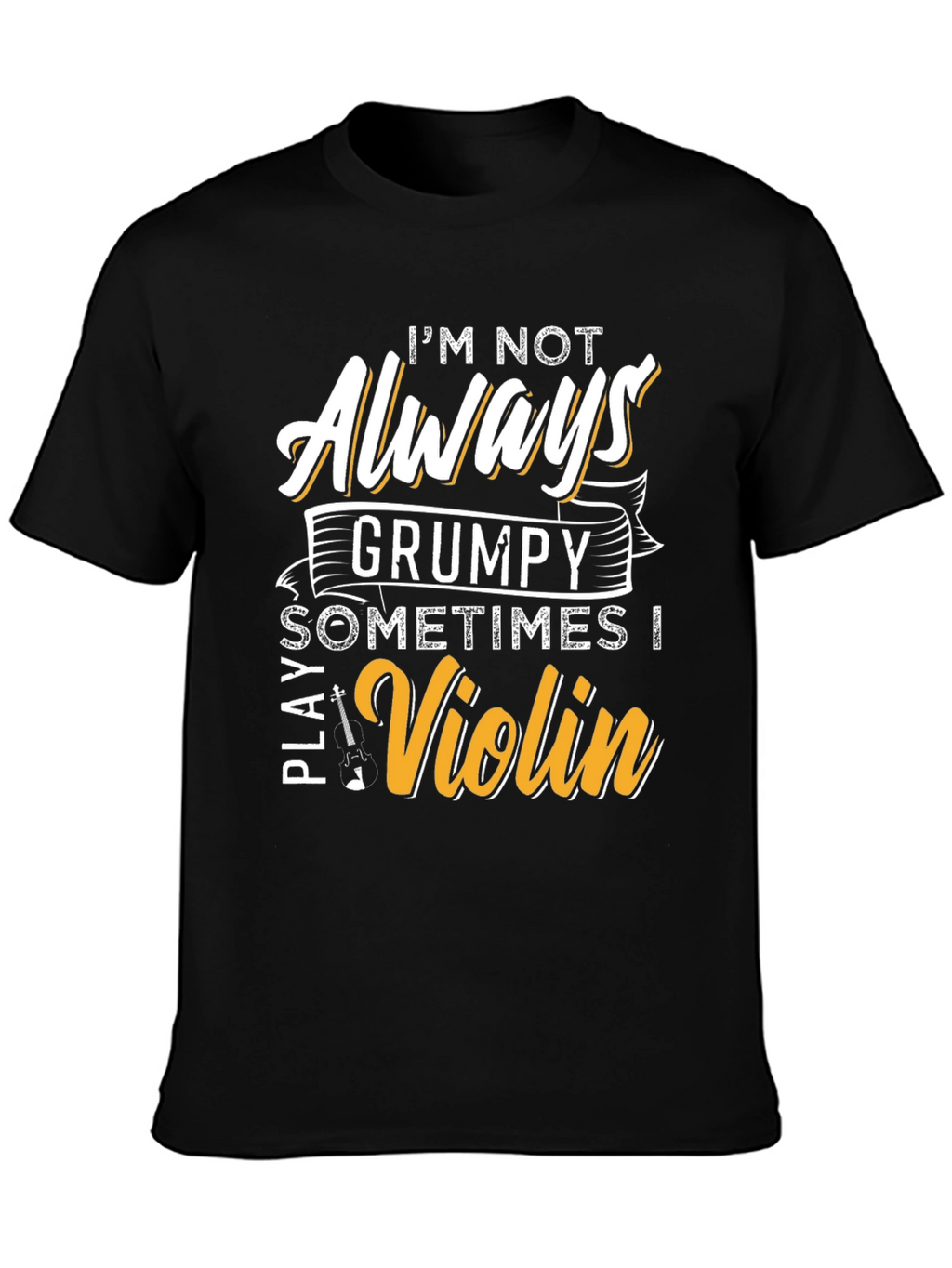 Grumpy Violinist Graphic Tee - Play Your Tune!