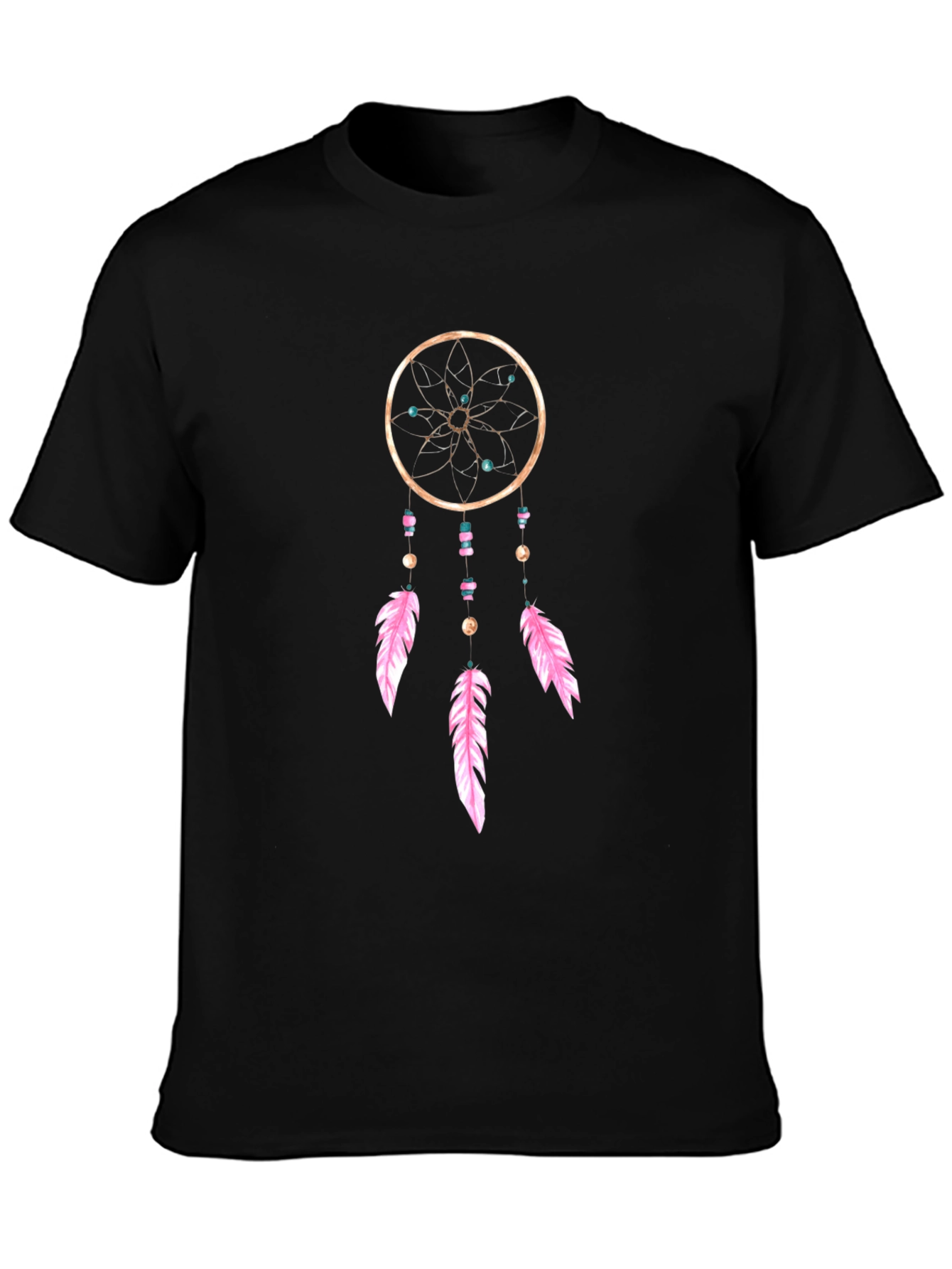 Dreamcatcher Graphic Tee - Black Cotton Comfort