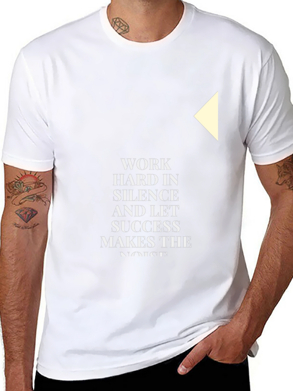 Inspirational Graphic Tee - Work Hard In Silence