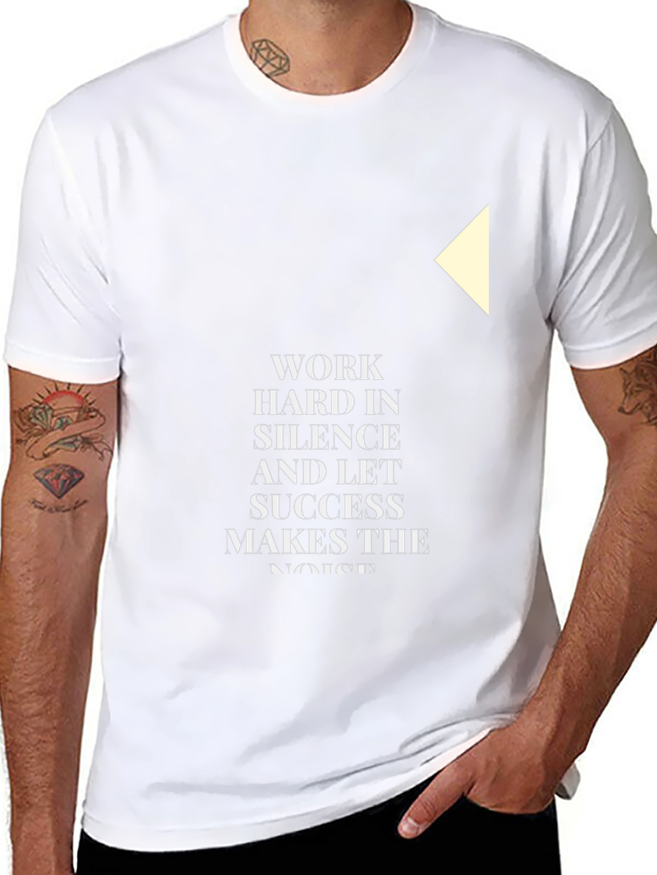 Inspirational Graphic Tee - Work Hard In Silence