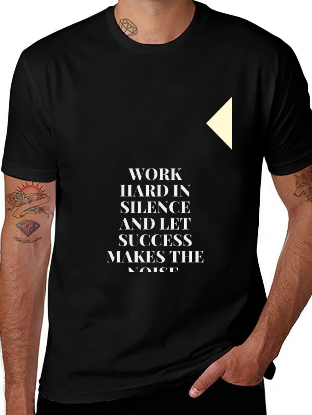 Inspirational Graphic Tee - Work Hard In Silence