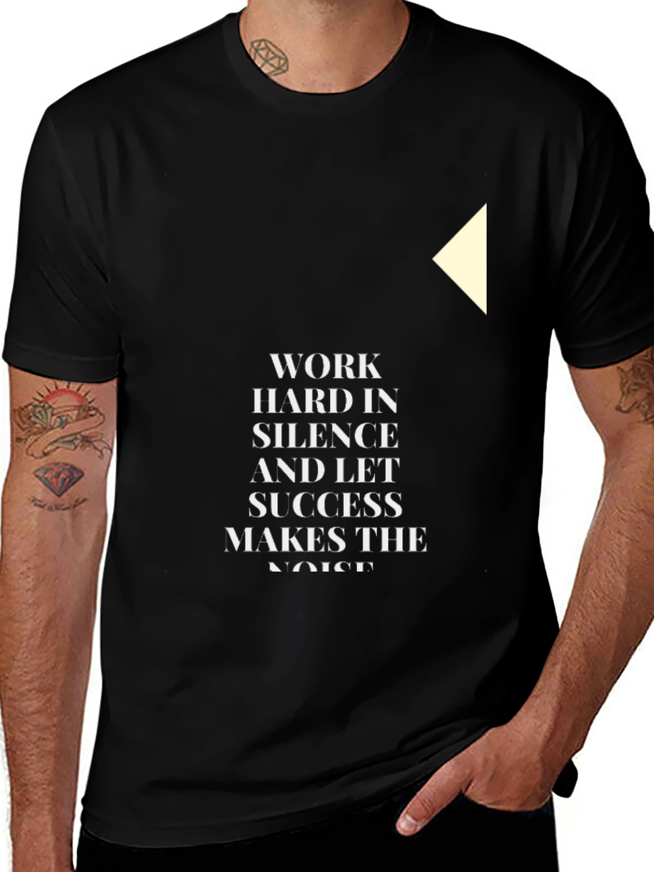Inspirational Graphic Tee - Work Hard In Silence