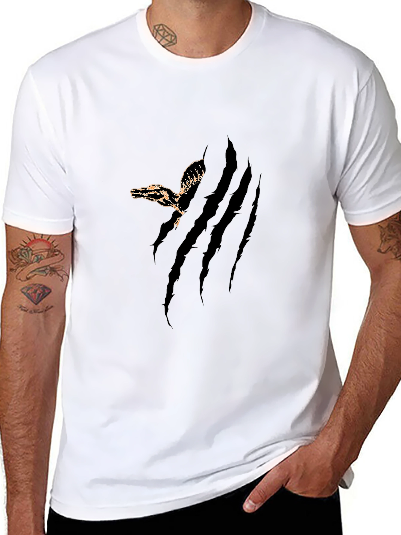 Mens Clawed Reptile Graphic Tee