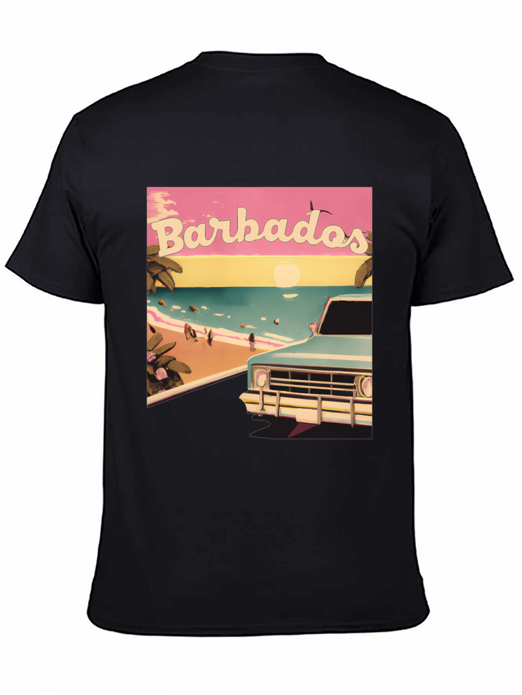 Barbados Beach Retro Graphic Tee
