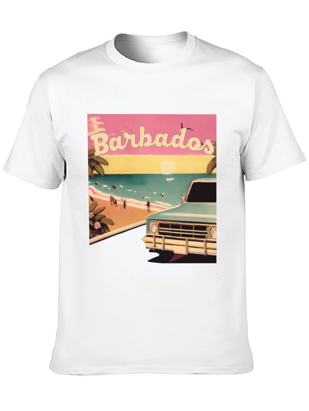 Barbados Beach Retro Graphic Tee