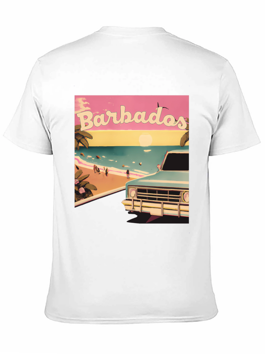 Barbados Beach Retro Graphic Tee