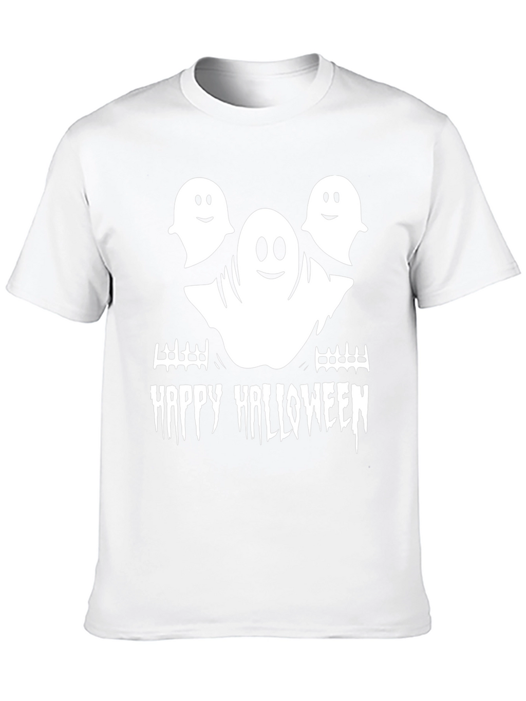 Ghostly Greetings Tee: Happy Halloween Shirt