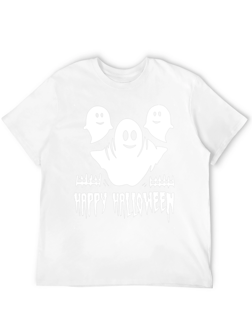 Ghostly Greetings Tee: Happy Halloween Shirt