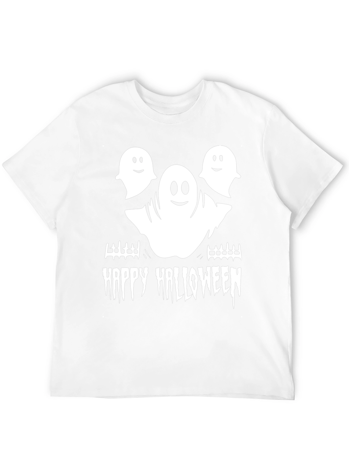 Ghostly Greetings Tee: Happy Halloween Shirt