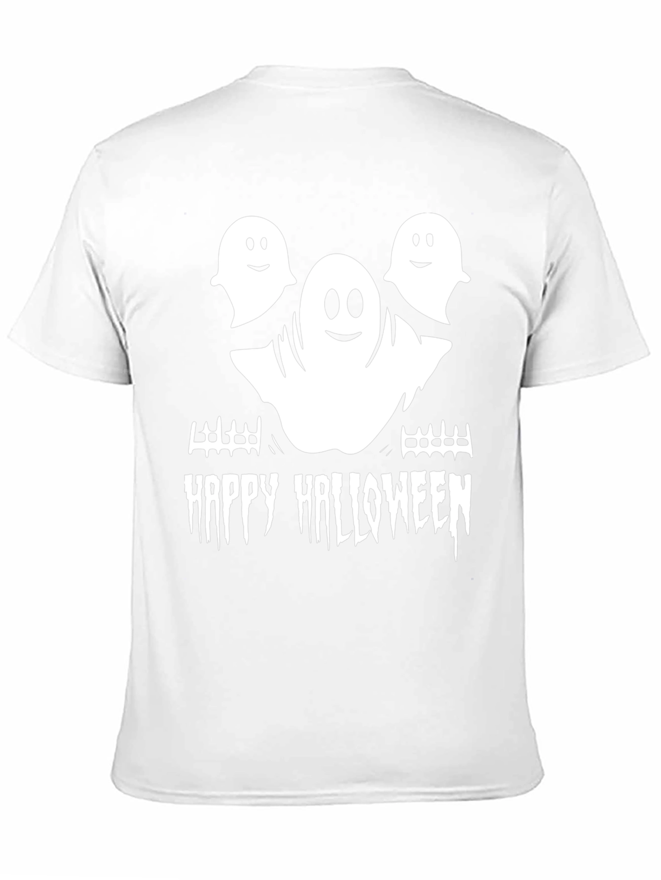 Ghostly Greetings Tee: Happy Halloween Shirt