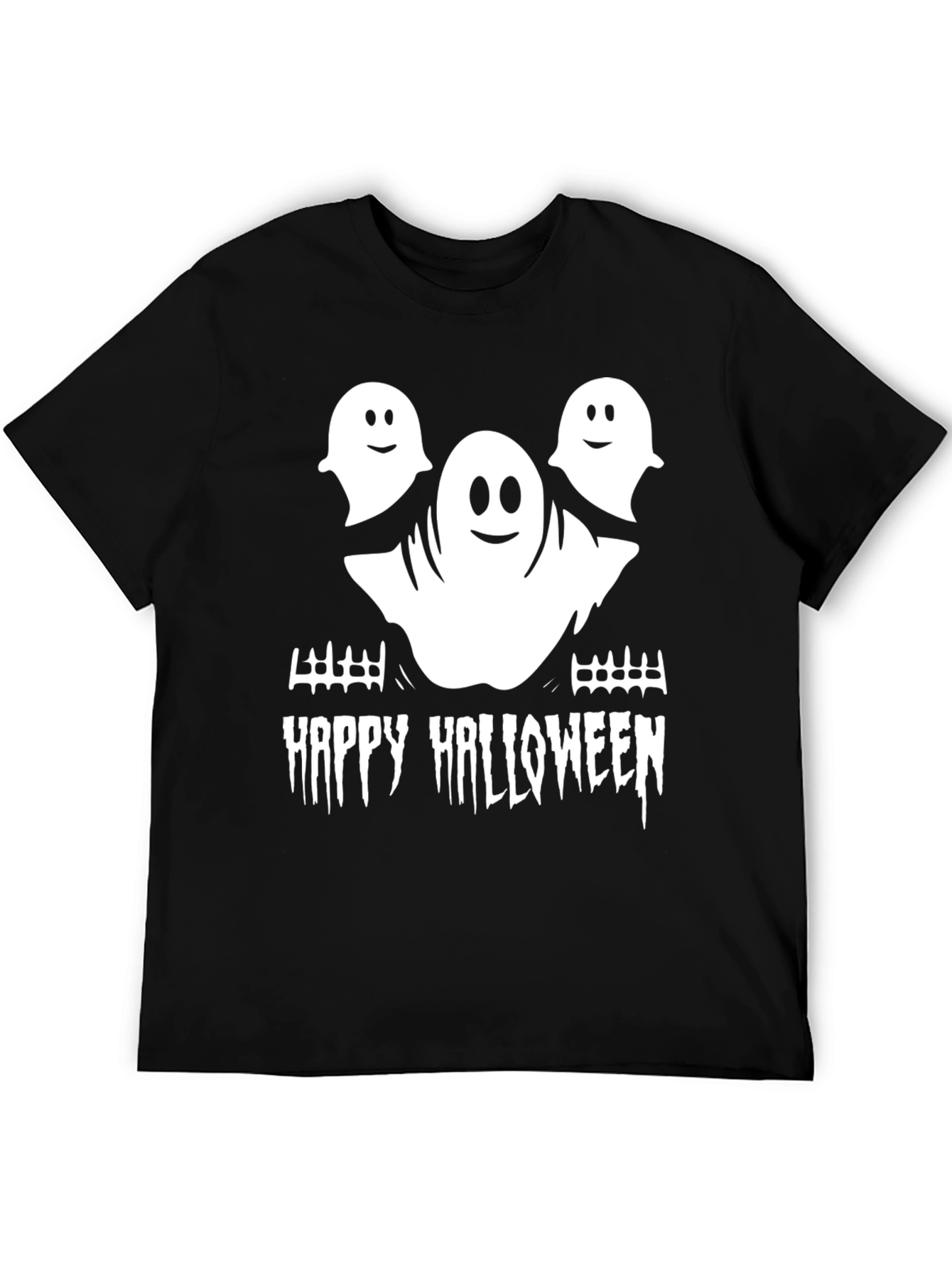 Ghostly Greetings Tee: Happy Halloween Shirt