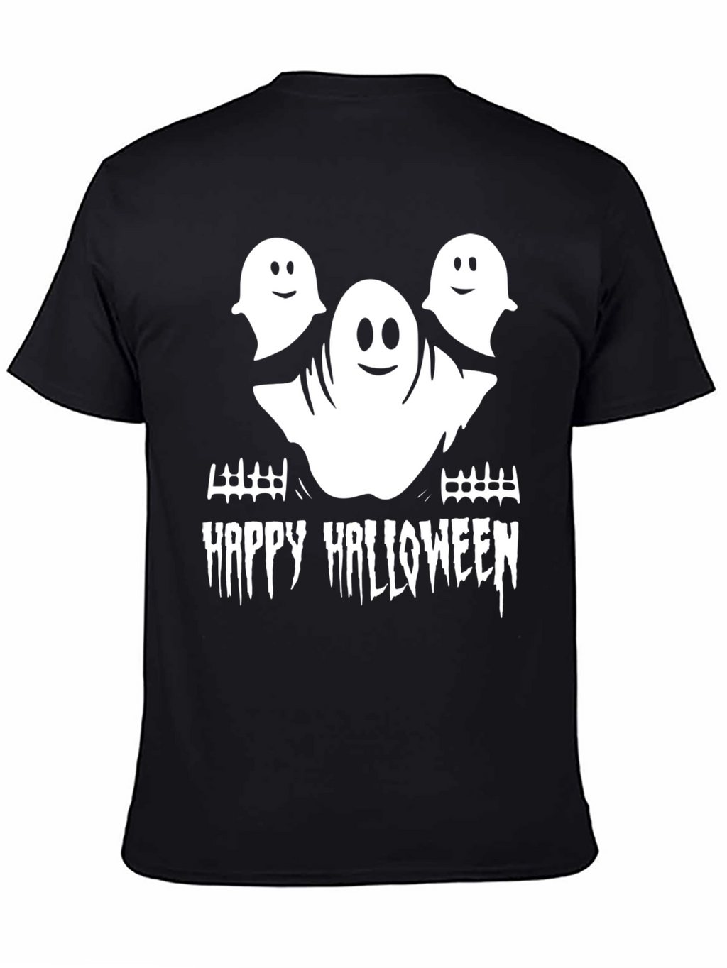 Ghostly Greetings Tee: Happy Halloween Shirt