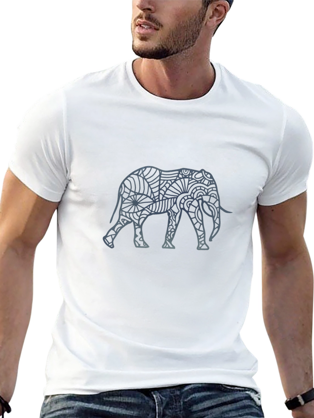 Elephant Graphic Tee - Stylish Black T-Shirt