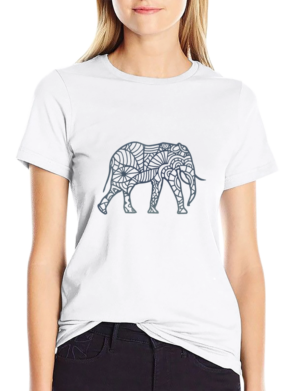 Elephant Graphic Tee - Stylish Black T-Shirt