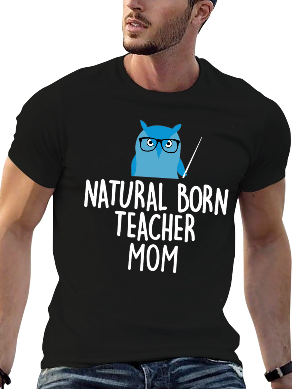 Natural Born Teacher Mom T-Shirt