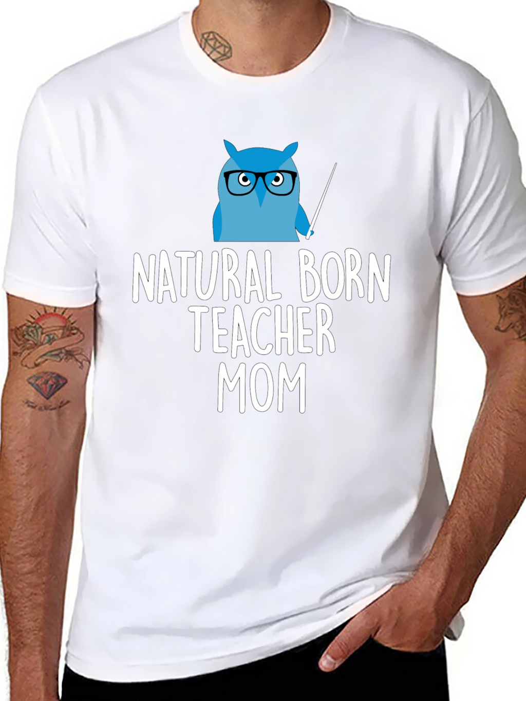 Natural Born Teacher Mom T-Shirt