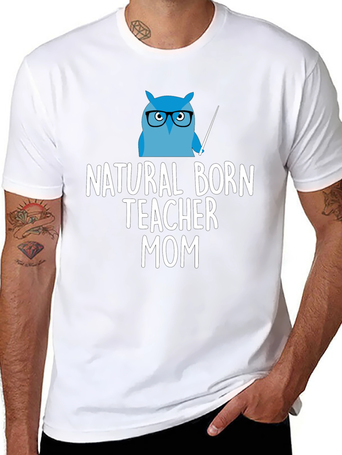 Natural Born Teacher Mom T-Shirt