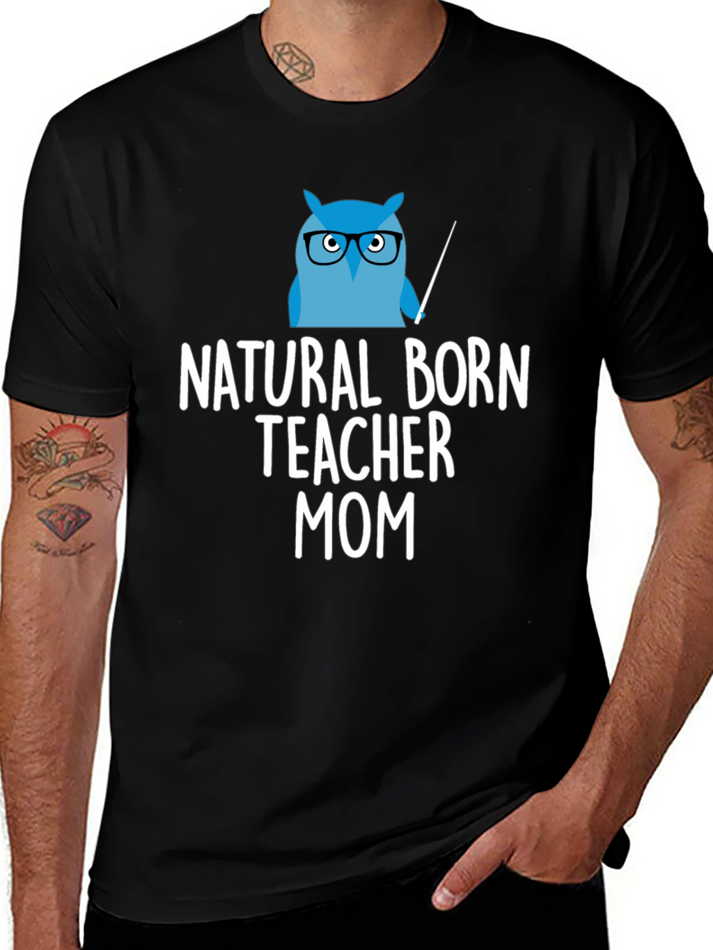 Natural Born Teacher Mom T-Shirt
