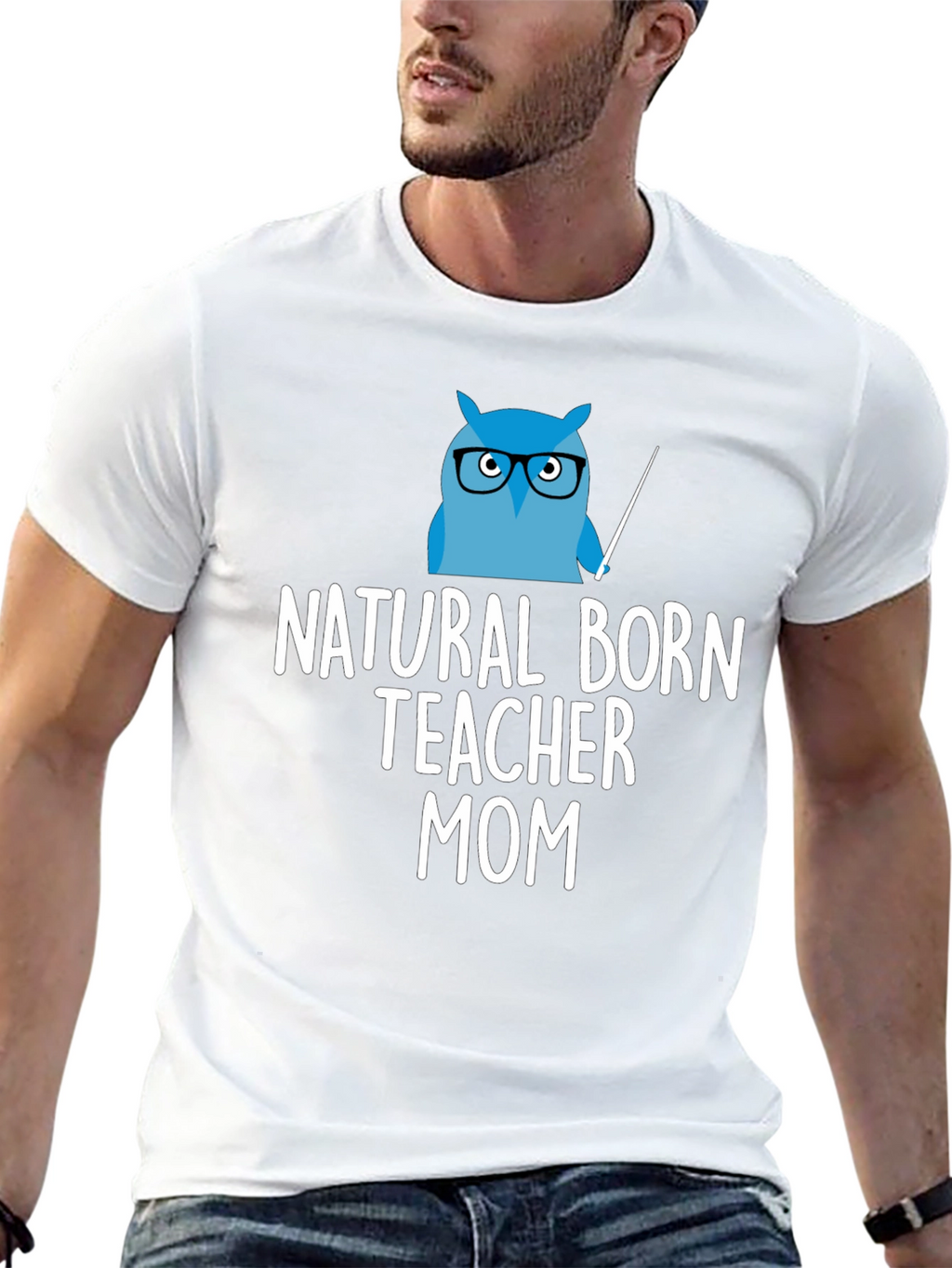 Natural Born Teacher Mom T-Shirt