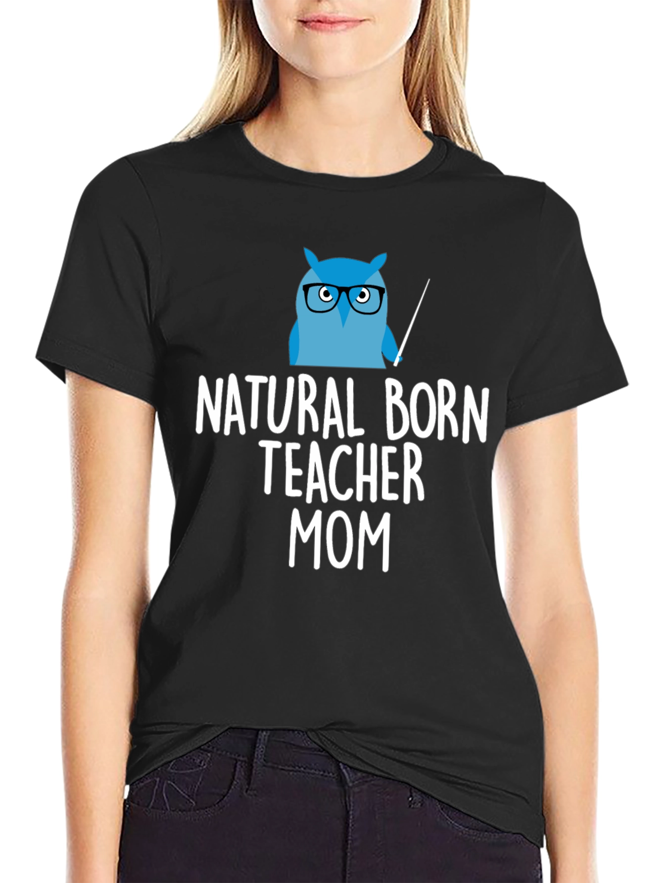 Natural Born Teacher Mom T-Shirt