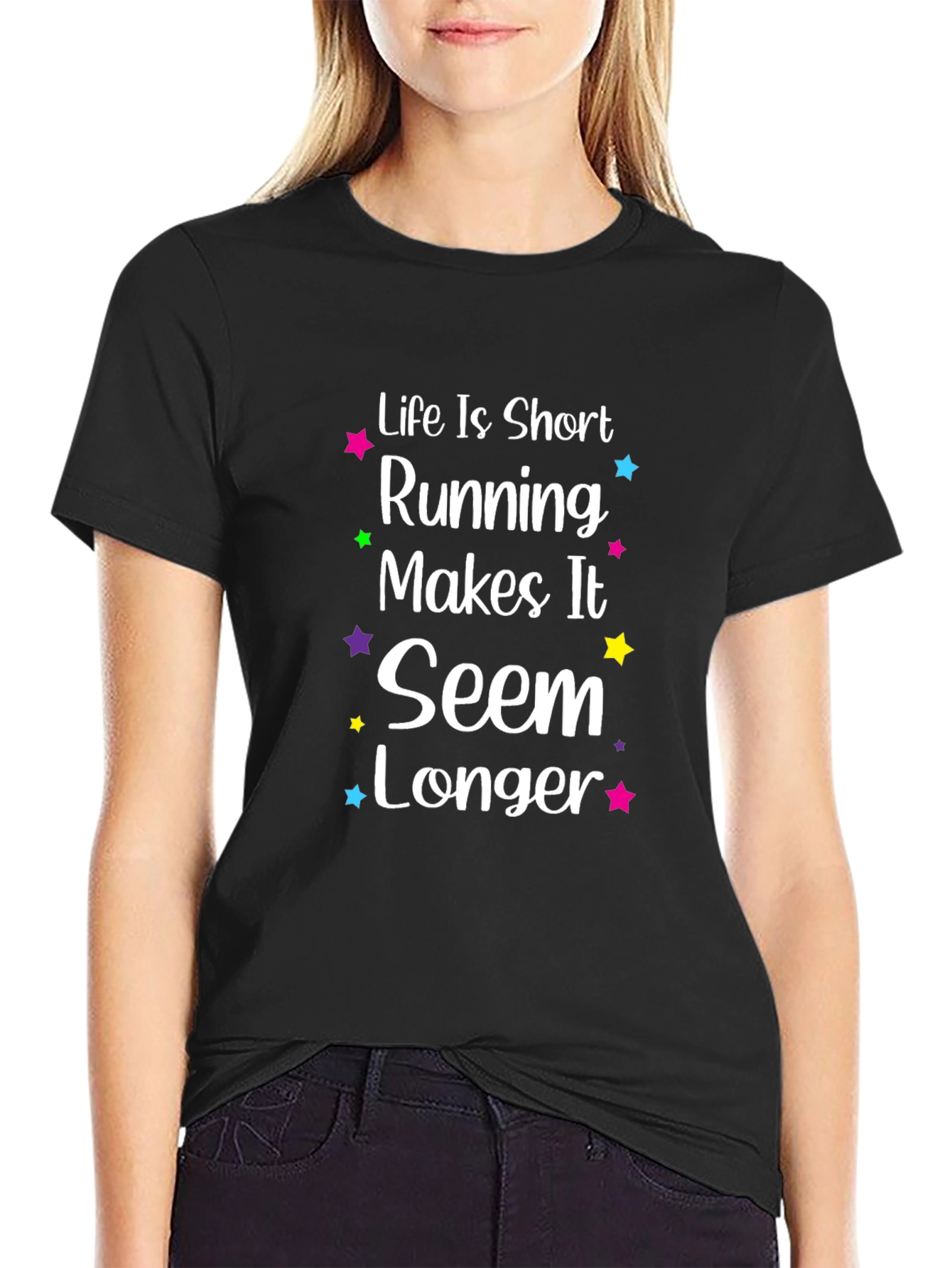 Running Makes It Seem Longer Graphic T-Shirt