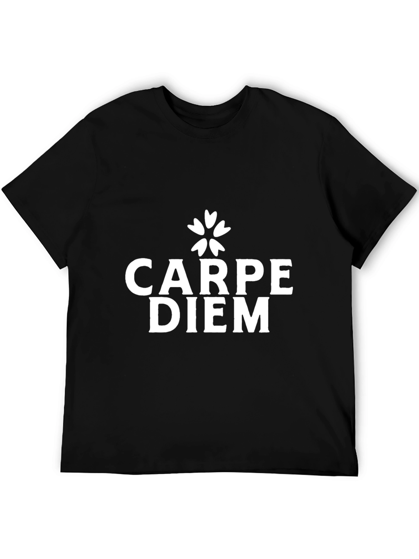 Carpe Diem Black Graphic T-Shirt