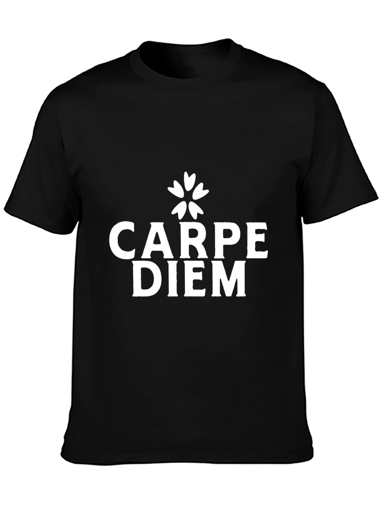 Carpe Diem Black Graphic T-Shirt