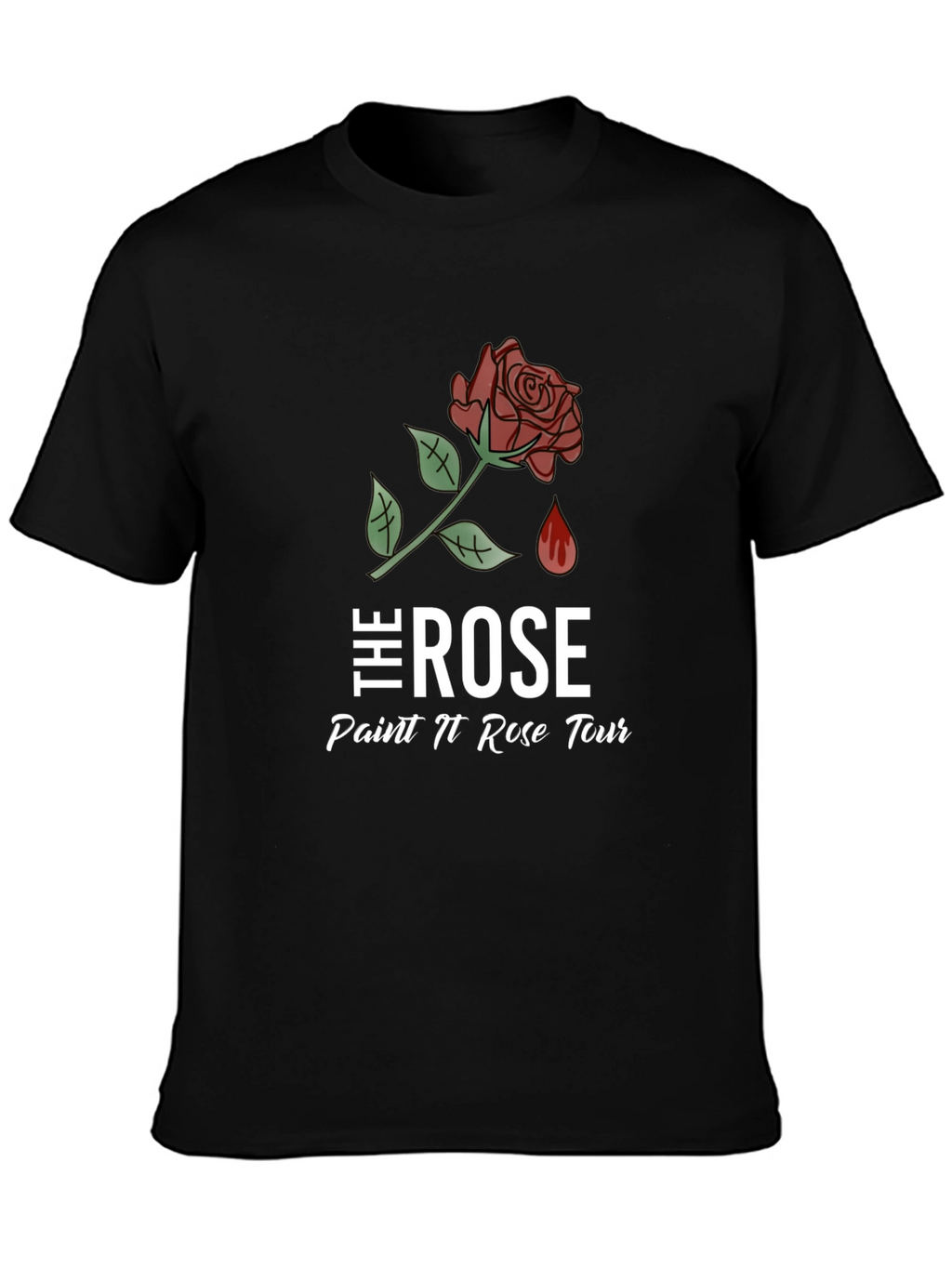 The Rose Paint N Rose Tour Black T-Shirt