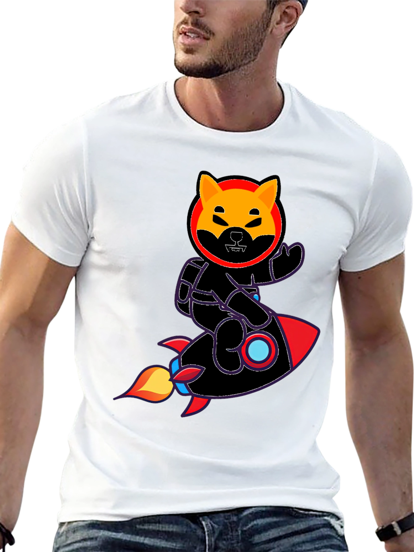 Shiba Inu Rocket T-Shirt - Crypto Doge Meme Tee