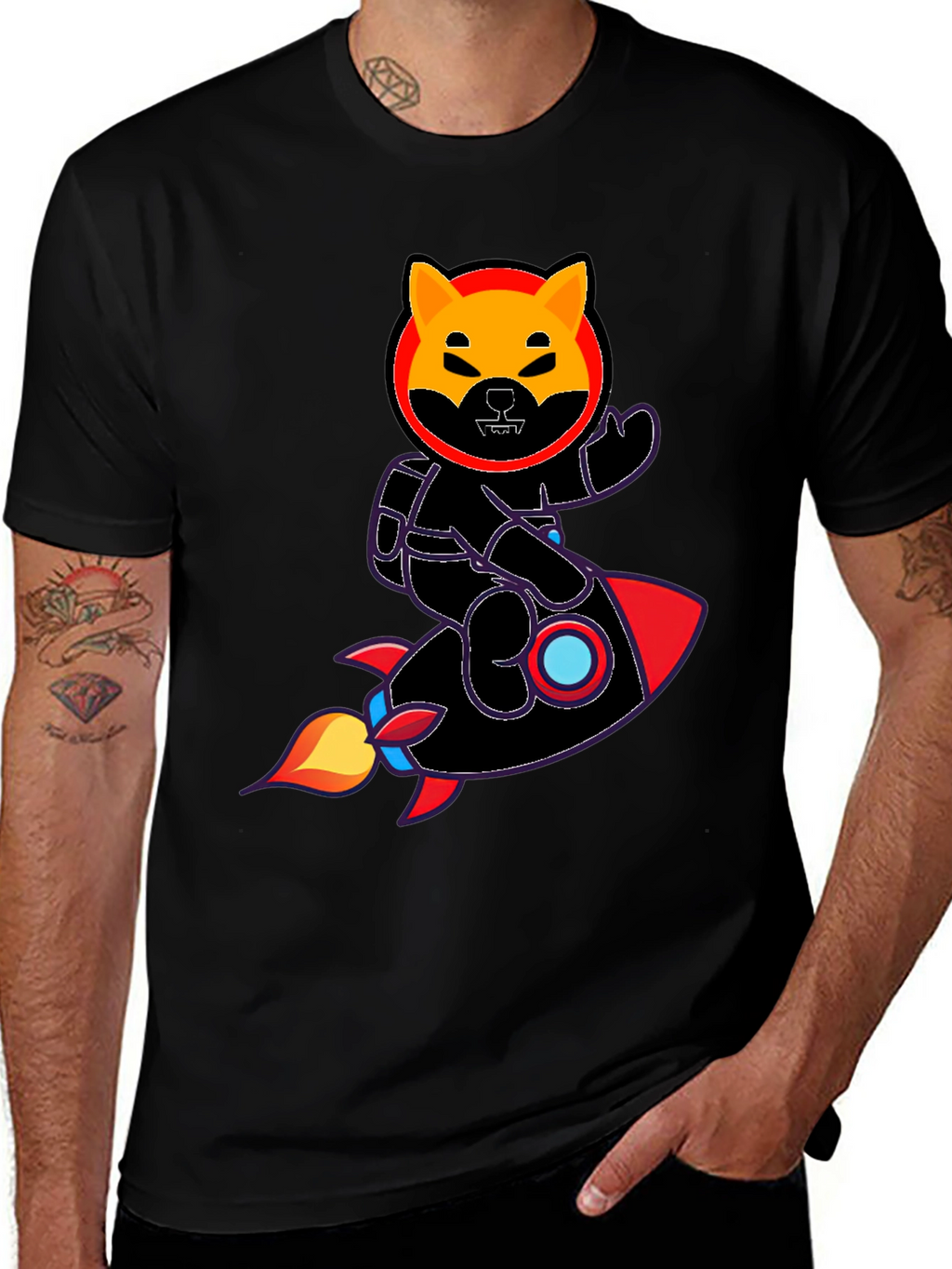 Shiba Inu Rocket T-Shirt - Crypto Doge Meme Tee