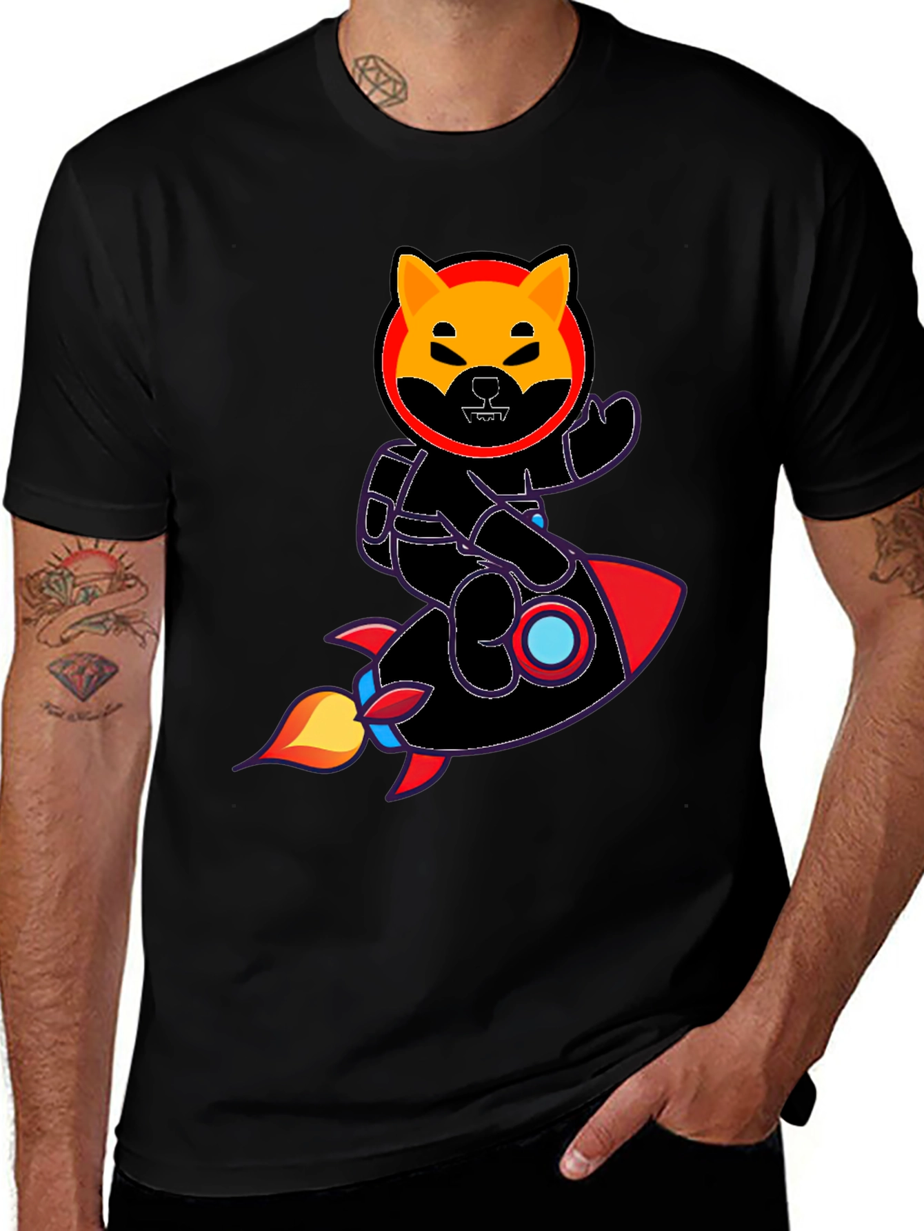 Shiba Inu Rocket T-Shirt - Crypto Doge Meme Tee