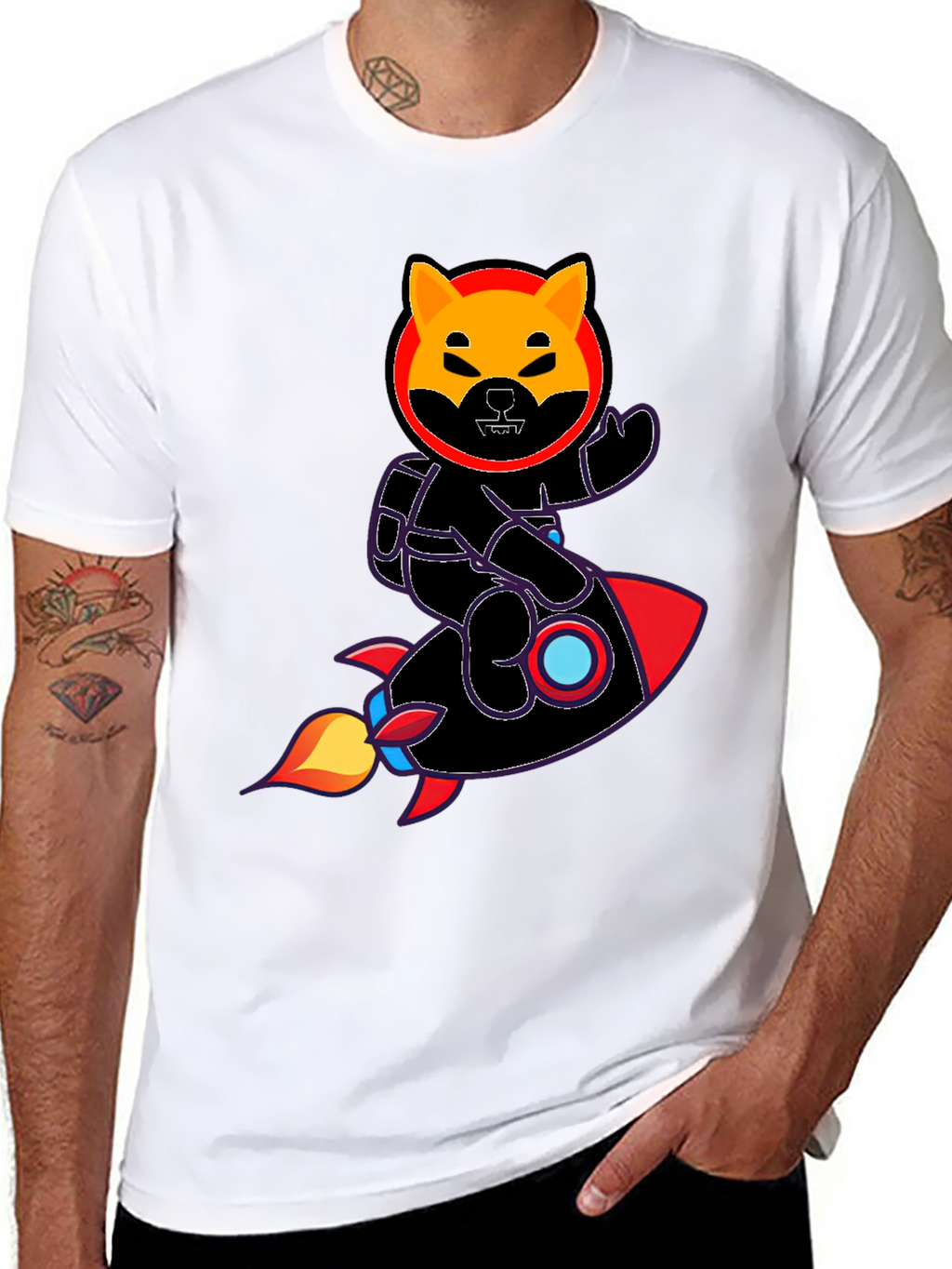 Shiba Inu Rocket T-Shirt - Crypto Doge Meme Tee