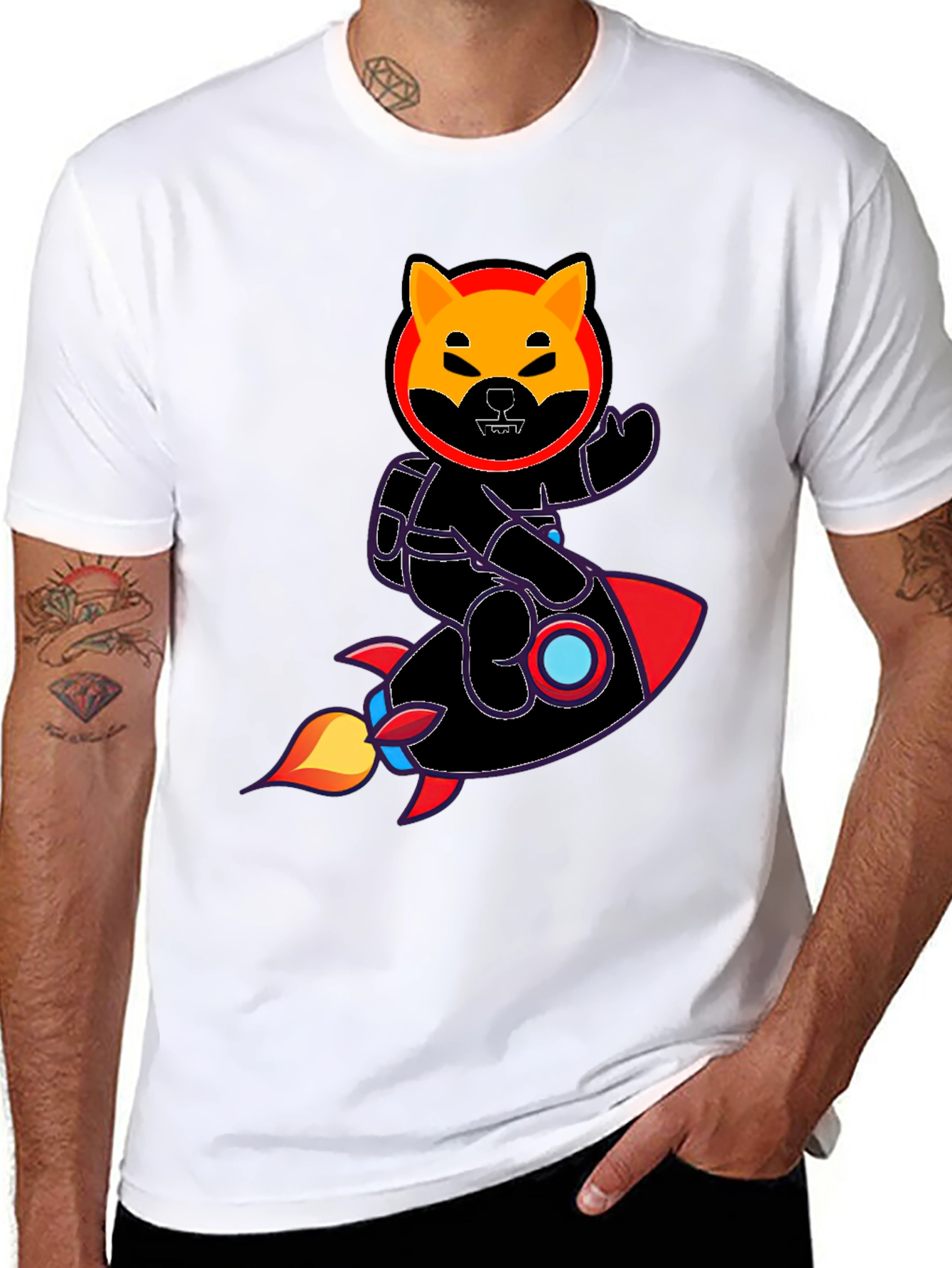 Shiba Inu Rocket T-Shirt - Crypto Doge Meme Tee