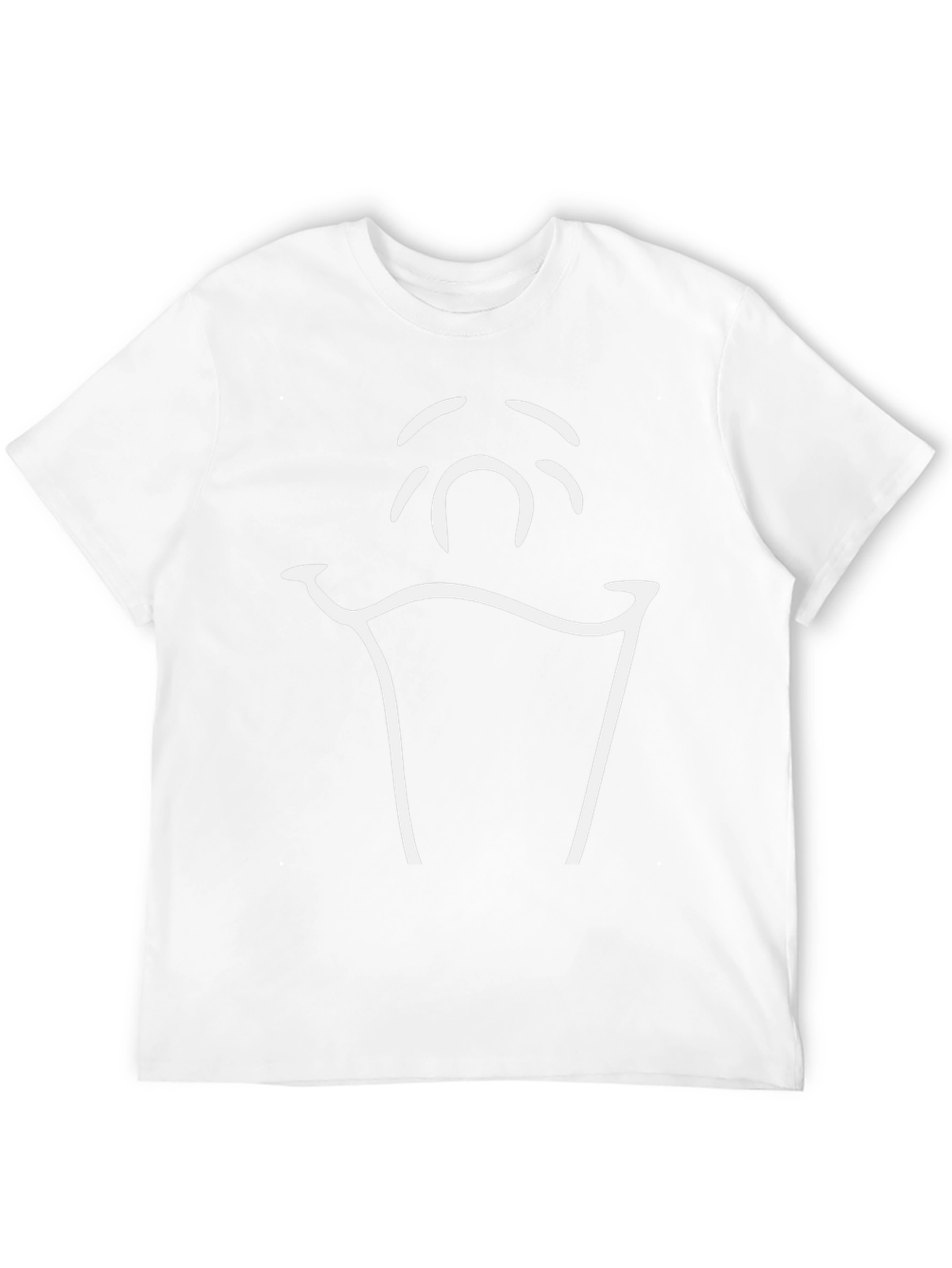 Minimalist Ghost Graphic Black T-Shirt
