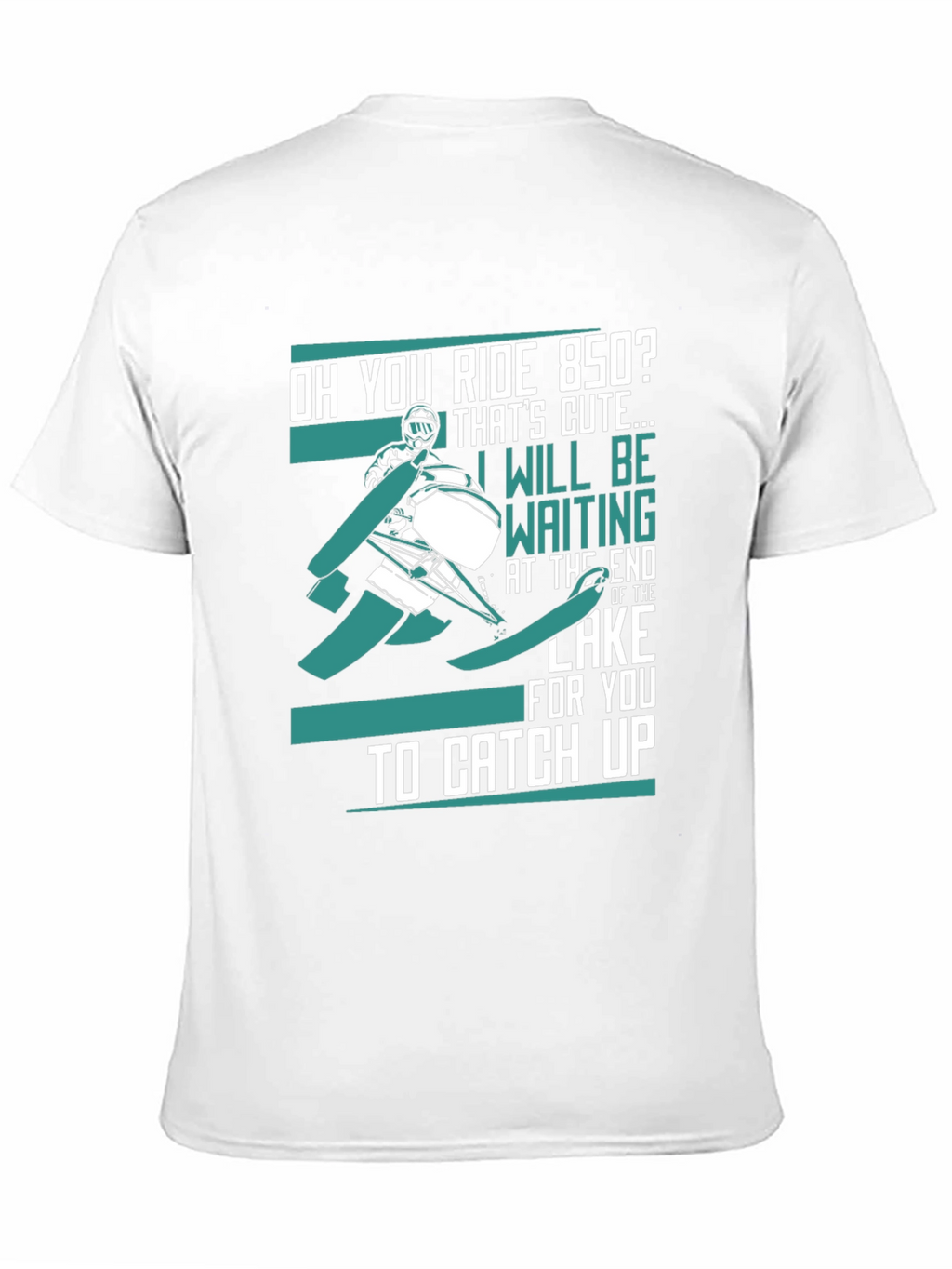 Funny Snowmobile 850 Rider Black T-Shirt