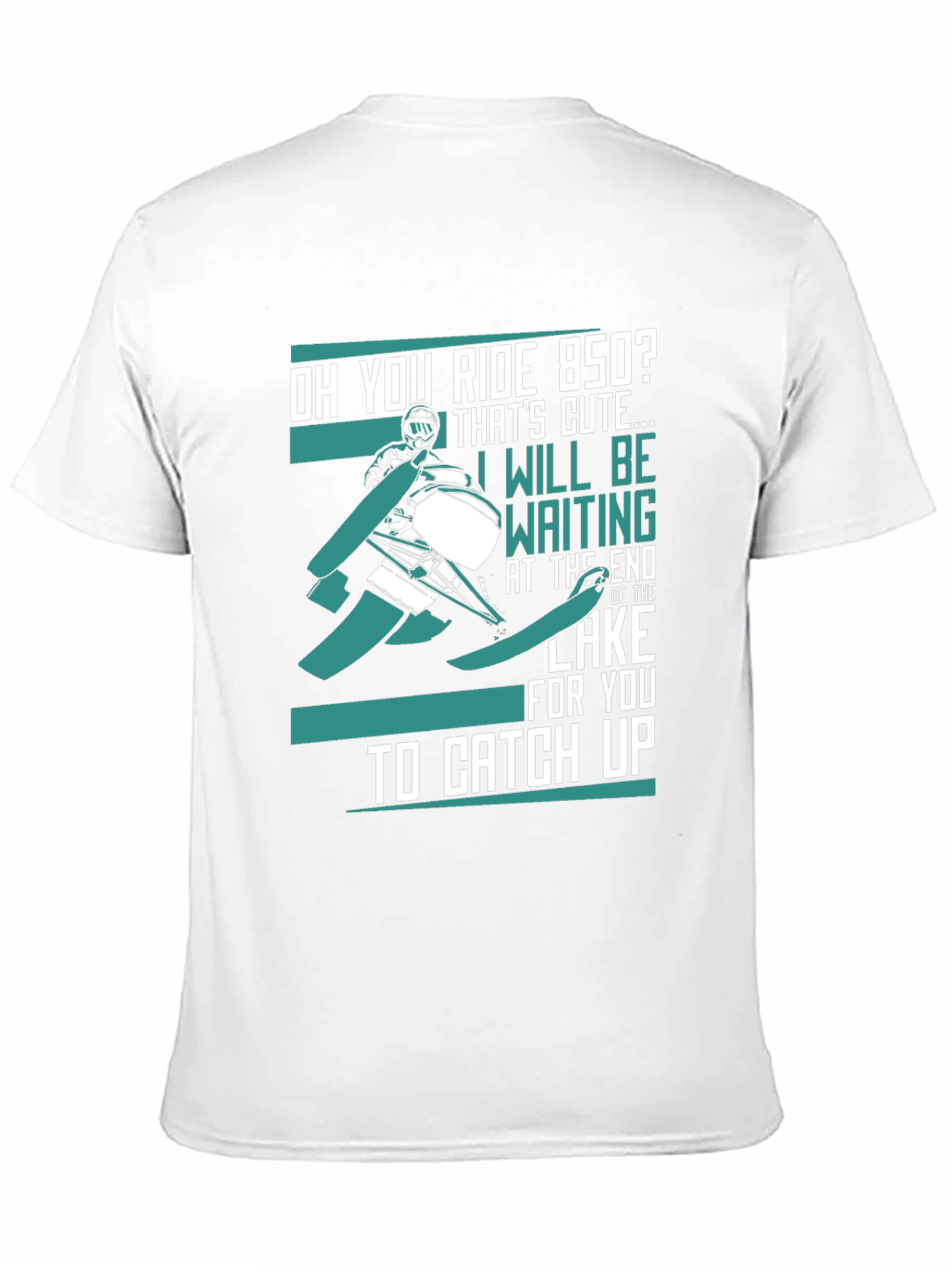 Funny Snowmobile 850 Rider Black T-Shirt