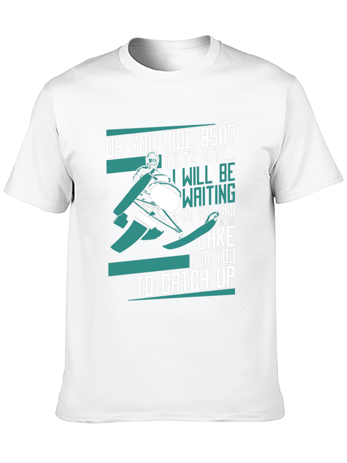 Funny Snowmobile 850 Rider Black T-Shirt