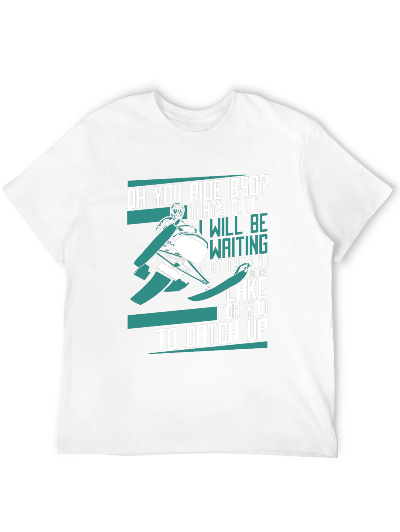 Funny Snowmobile 850 Rider Black T-Shirt