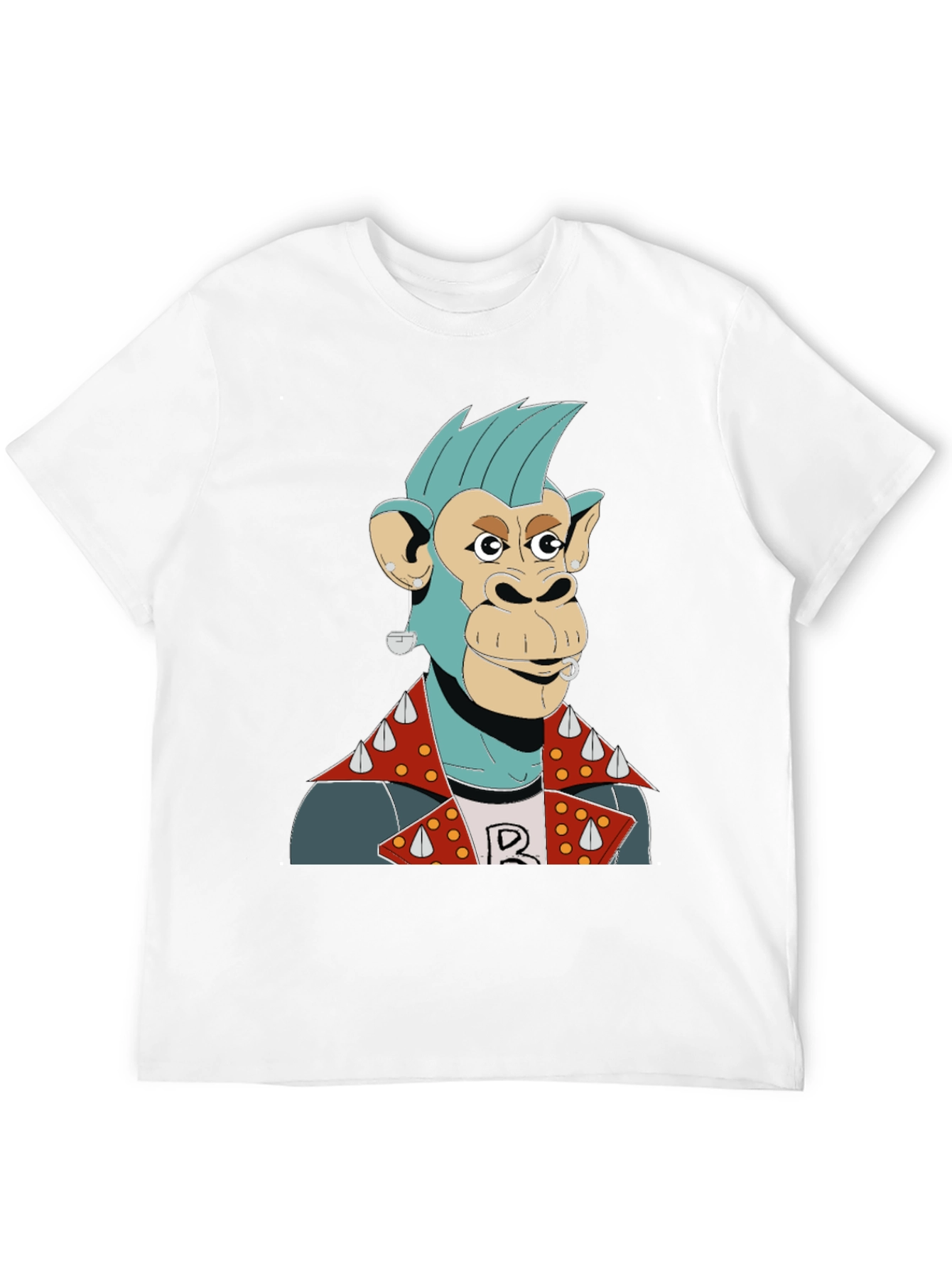 Cool Punk Monkey Graphic T-Shirt