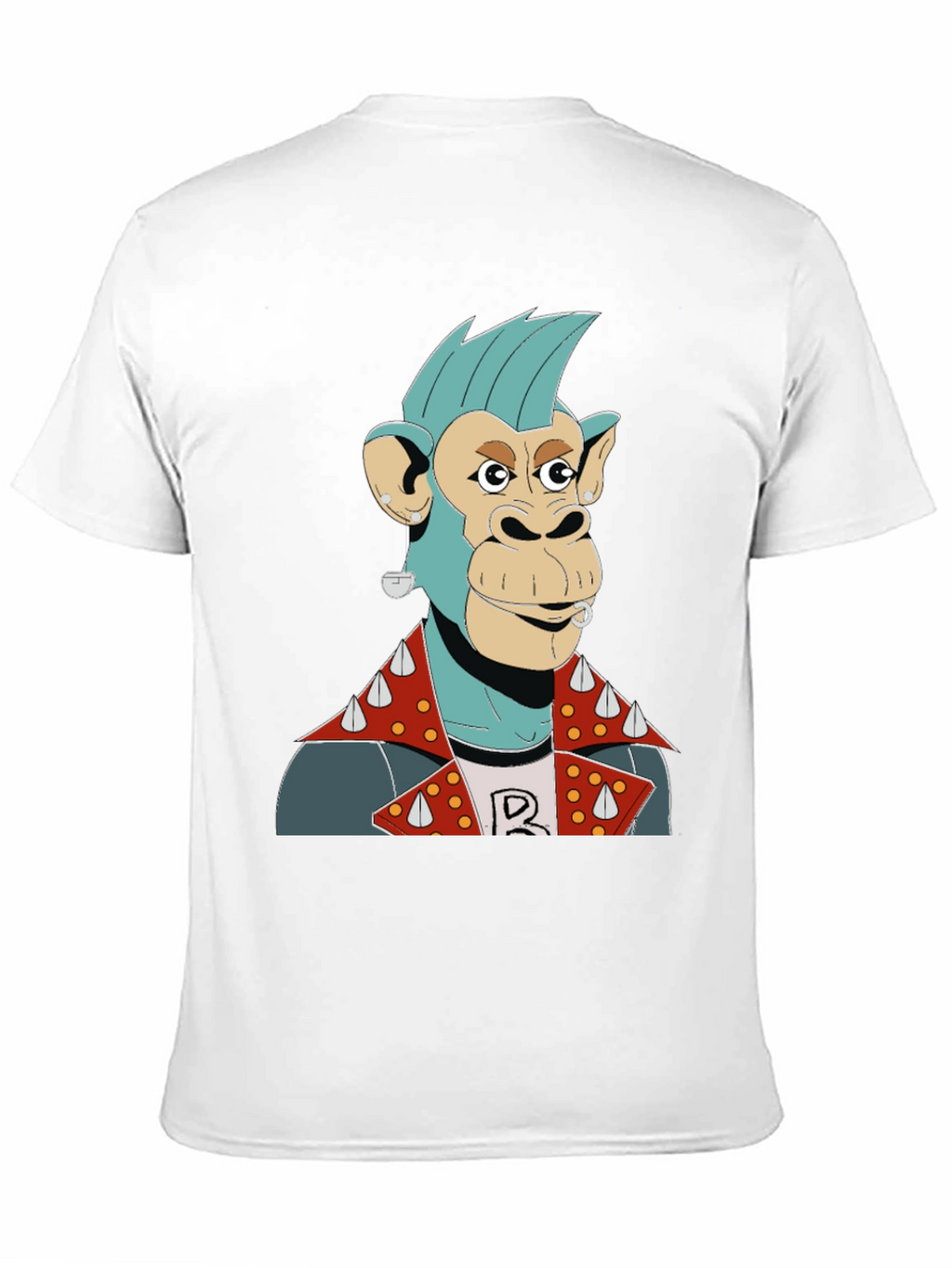 Cool Punk Monkey Graphic T-Shirt