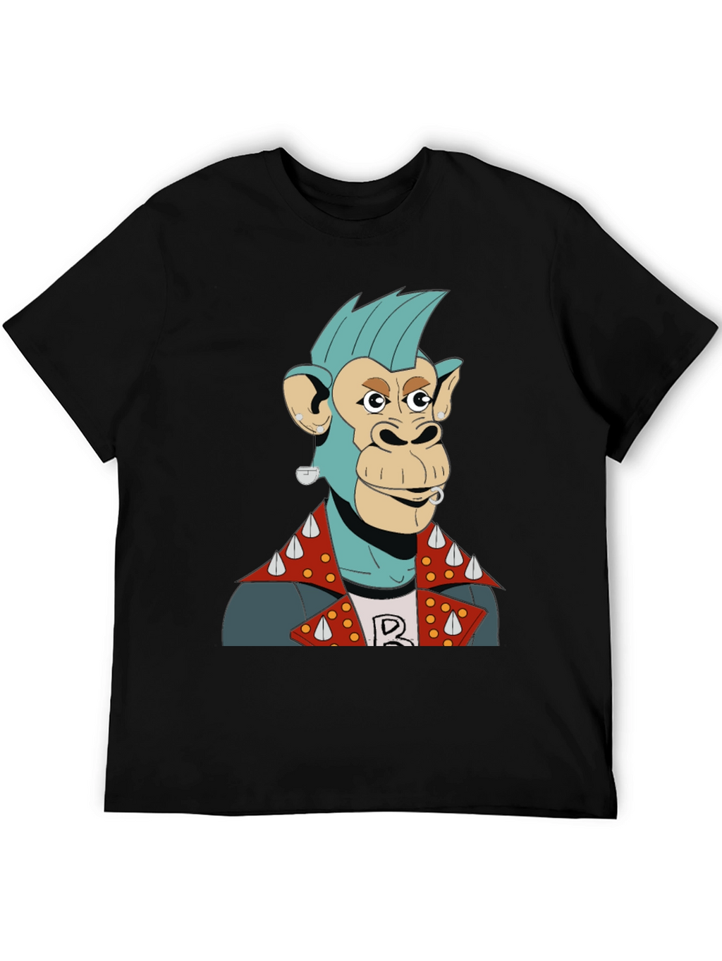 Cool Punk Monkey Graphic T-Shirt